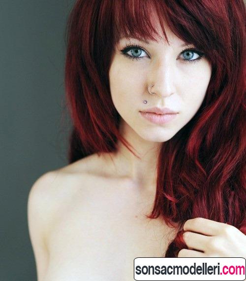 kızıl ışıltılı saç rengi